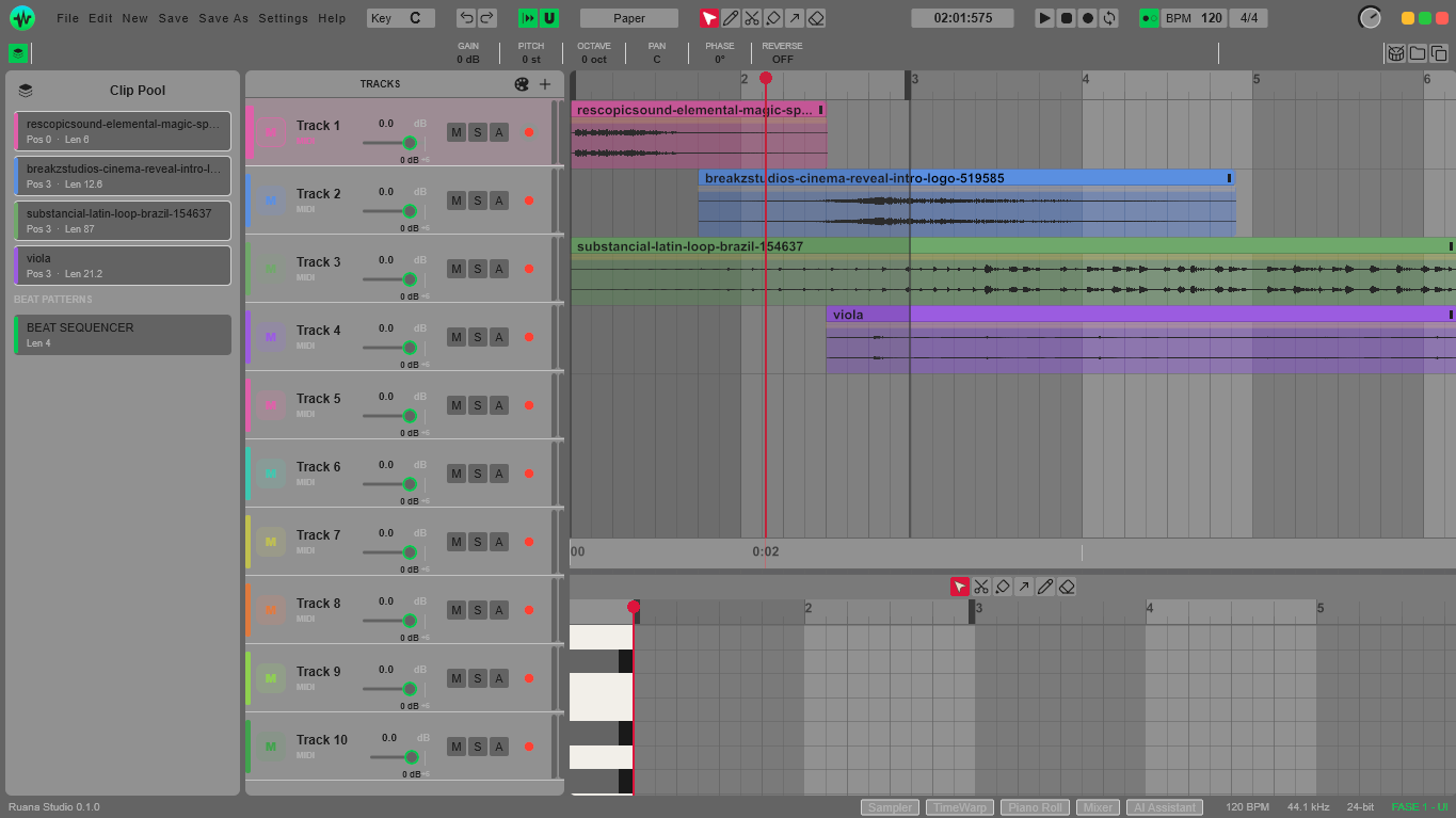 Ruana Studio Interface